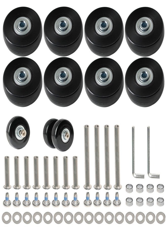 EVARSOL 50mm Luggage Replacement Wheels (Set of 8) - Premium PU Casters with Bearings & Multi-Size Axles - for Travel Trolley, Rolling Bags,Spinner Suitcase - Image 1